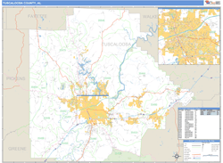 Tuscaloosa Wall Map by MarketMAPS