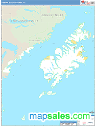 Kodiak Island Wall Map by MarketMAPS