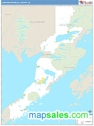 Lake and Peninsula Wall Map by MarketMAPS