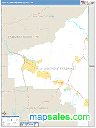 Southeast Fairbanks Wall Map by MarketMAPS