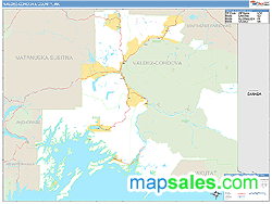 Valdez-Cordova Wall Map by MarketMAPS