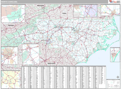 North Carolina Wall Map