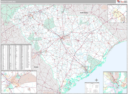 South Carolina Wall Map