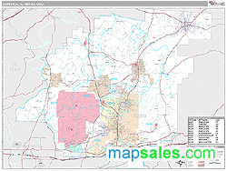 Anniston, AL Metro Area Zip Code Wall Map by MarketMAPS!