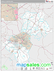 Athens, GA Metro Area Zip Code Wall Map by MarketMAPS!