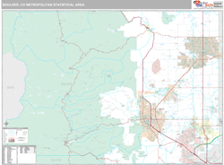 Boulder-Longmont, CO Metro Area Wall Map by MarketMAPS!