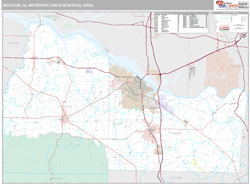 Decatur, AL Metro Area Wall Map by MarketMAPS!