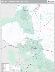 Flagstaff, AZ Metro Area Zip Code Wall Map by MarketMAPS!