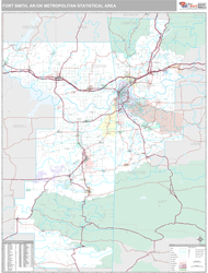 Fort Smith, AR Metro Area Wall Map by MarketMAPS!