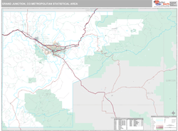 Grand Junction, CO Metro Area Wall Map by MarketMAPS!