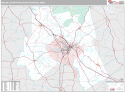 Macon, GA Metro Area Wall Map by MarketMAPS!