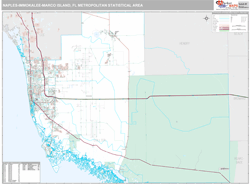 Naples, FL Metro Area Wall Map by MarketMAPS!