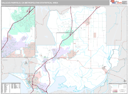 Vallejo-Fairfield-Napa, CA Metro Area Wall Map by MarketMAPS!