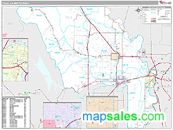 Yolo, CA Metro Area Wall Map by MarketMAPS!