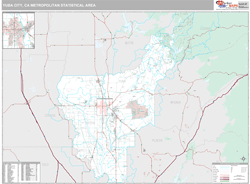 Yuba City, CA Metro Area Wall Map by MarketMAPS!