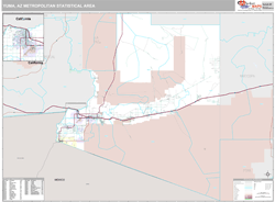 Yuma, AZ Metro Area Wall Map by MarketMAPS!