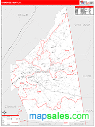 Cherokee Wall Map by MarketMAPS