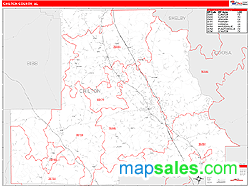 Chilton Wall Map by MarketMAPS