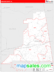 Cleburne Wall Map by MarketMAPS