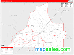 Conecuh Wall Map by MarketMAPS