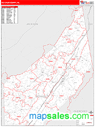 De Kalb Wall Map by MarketMAPS