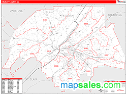 Etowah Wall Map by MarketMAPS