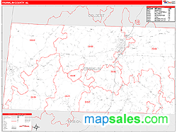 Franklin Wall Map by MarketMAPS