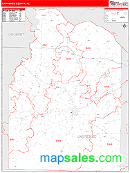 Lawrence Wall Map by MarketMAPS