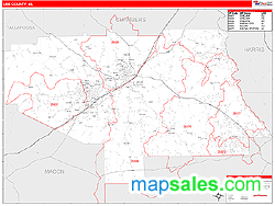 Lee Wall Map by MarketMAPS