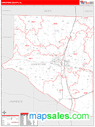 Limestone Wall Map by MarketMAPS