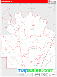 Lowndes Wall Map by MarketMAPS
