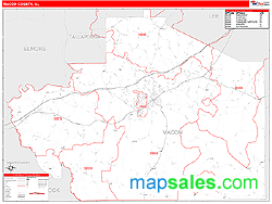 Macon Wall Map by MarketMAPS