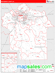 Montgomery Wall Map by MarketMAPS