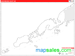 Aleutians East Wall Map by MarketMAPS