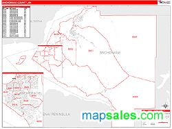 Anchorage Wall Map by MarketMAPS