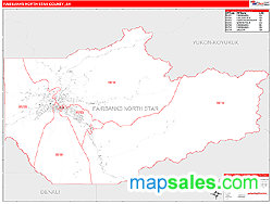Fairbanks North Star Wall Map by MarketMAPS