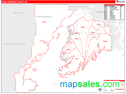 Kenai Peninsula Wall Map by MarketMAPS