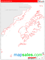 Kodiak Island Wall Map by MarketMAPS