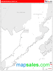 Lake and Peninsula Wall Map by MarketMAPS