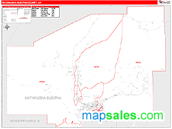 Matanuska-Susitna Wall Map by MarketMAPS