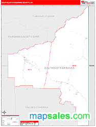 Southeast Fairbanks Wall Map by MarketMAPS
