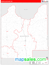 Roger Mills Wall Map by MarketMAPS