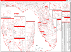 Florida Zip Code Wall Map