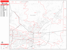 North Little Rock Metro Area Zip Code Wall Map by MarketMAPS