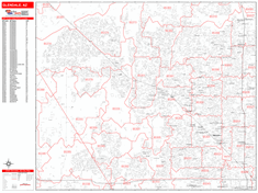 Glendale Metro Area Zip Code Wall Map by MarketMAPS