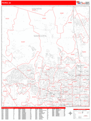 Peoria Metro Area Zip Code Wall Map by MarketMAPS