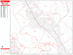 Fremont Metro Area Zip Code Wall Map by MarketMAPS