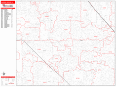 Garden Grove Metro Area Zip Code Wall Map by MarketMAPS