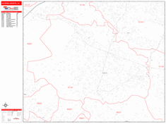 Hacienda Heights Metro Area Zip Code Wall Map by MarketMAPS
