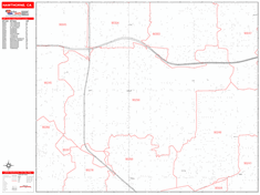 Hawthorne Metro Area Zip Code Wall Map by MarketMAPS